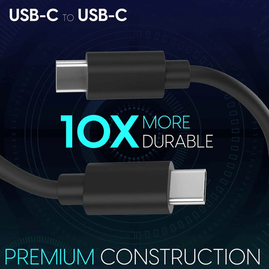 3 Pack 6FT USB-C to USB-C Cable Fast Charge Type C Charging Cord Rapid Charger