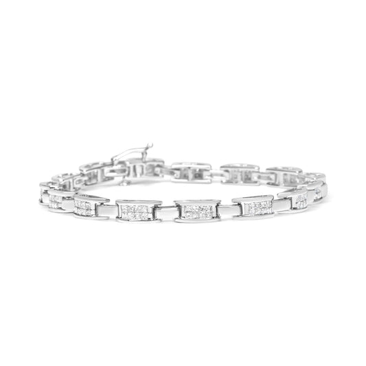 14K White Gold Diamond Bracelet